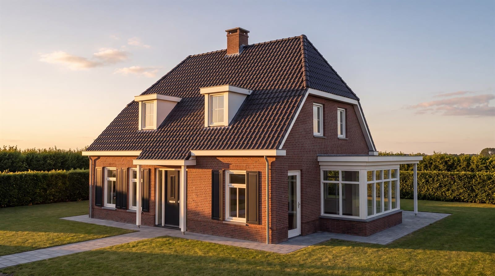 Hetzelfde ontwerp, door AI omgezet naar een fotorealistische render